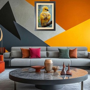 The mother bird Black Photo Frame Funny Animal and Bird Cartoon Art The mother bird Black Photo Frame Funny Animal and Bird Cartoon Art