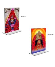 Tara Debi Acrylic T-Style Photo Stand - 7x9 Inches, Compact and Stylish Spiritual Display, easily change 2 photos (Pack of 1)