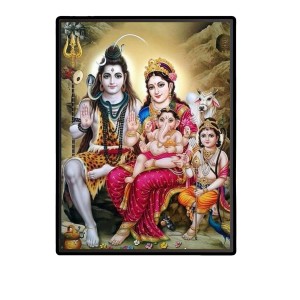 Shiva Family Laminated Photo - 5x7 Inches, Divine Blessings for Home & Office and Temple Decoration Shiva Family Laminated Photo - 5x7 Inches, Divine Blessings for Home & Office and Temple Decoration