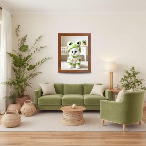 AI Funny Cute Cat Art Picture for Kids - 10x14 inches, Brown Color - Perfect Wall Decor for Children's Room AI Funny Cute Cat Art Picture for Kids - 10x14 inches, Brown Color - Perfect Wall Decor for Children's Room