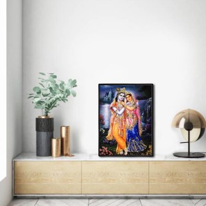 Radha Krishna Laminated Photo - 5x7 Inches, Divine Blessings for Home & Office and Temple Decoration Radha Krishna Laminated Photo - 5x7 Inches, Divine Blessings for Home & Office and Temple Decoration