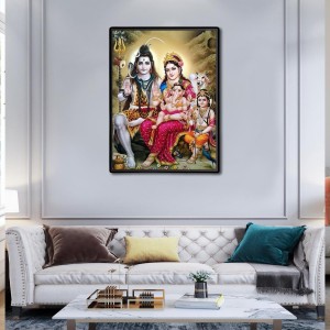 Shiva Family Laminated Photo - 5x7 Inches, Divine Blessings for Home & Office and Temple Decoration Shiva Family Laminated Photo - 5x7 Inches, Divine Blessings for Home & Office and Temple Decoration