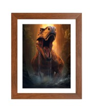 AI Funny Dinosaurs Art Picture for Kids - 10x14 inches, Brown Color - Perfect Wall Decor for Children's Room AI Funny Dinosaurs Art Picture for Kids - 10x14 inches, Brown Color - Perfect Wall Decor for Children's Room