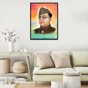 Netaji Subhash Candra Bose Laminated Photo - 5x7 Inches, Divine Blessings for Home & Office and Temple Decoration