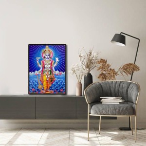Vishnu Laminated Photo - 7x9 Inches, Divine Blessings for Home & Office and Temple Decoration Vishnu Laminated Photo - 7x9 Inches, Divine Blessings for Home & Office and Temple Decoration
