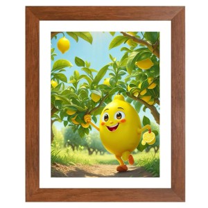 AI Funny cute lemon Art Picture for Kids - 16x20 inches, Brown Color - Perfect Wall Decor for Children's Room AI Funny cute lemon Art Picture for Kids - 16x20 inches, Brown Color - Perfect Wall Decor for Children's Room