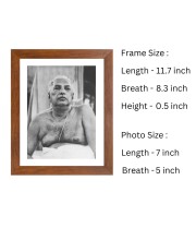 Sri Sri Anukul Chandra Thakur Photo Frame | Divine Spiritual Wall Art for Home & Worship | Ideal for Home, or Temple | (Wall-mount, Printed Photo, 8.3 x 11.7 inches Frame, Black)