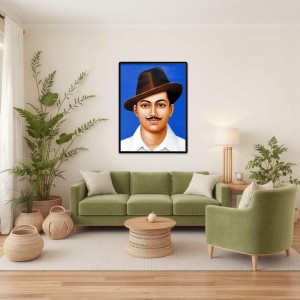 Bhagat Singh Laminated Photo - 7x9 Inches, Divine Blessings for Home & Office and Temple Decoration