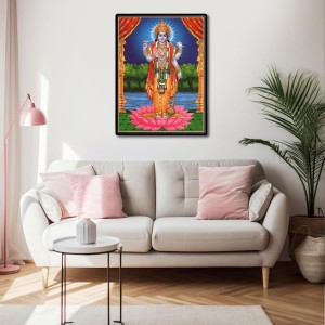 Lord Vishnu Laminated Photo - 9x11 Inches, Divine Blessings for Home & Office and Temple Decoration Lord Vishnu Laminated Photo - 9x11 Inches, Divine Blessings for Home & Office and Temple Decoration