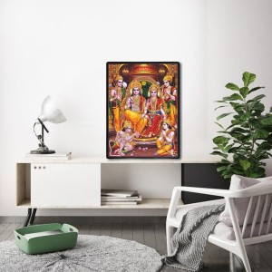 Ram Darbar Laminated Photo - 5x7 Inches, Divine Blessings for Home & Office and Temple Decoration Ram Darbar Laminated Photo - 5x7 Inches, Divine Blessings for Home & Office and Temple Decoration