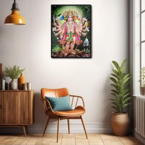 Panchamukhi Hanuman Laminated Photo - 5x7 Inches, Divine Blessings for Home & Office and Temple Decoration