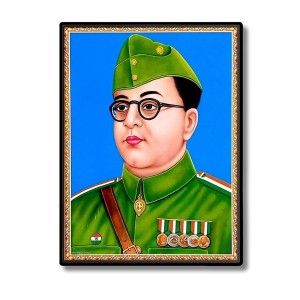 Netaji Subhash Candra Bose Laminated Photo - 5x7 Inches, Divine Blessings for Home & Office and Temple Decoration
