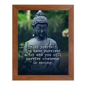 Buddha & His Famous Quote Photo Frame - Brown Frame, Perfect for Office & Wall Decoration, Ideal Gift Buddha & His Famous Quote Photo Frame - Brown Frame, Perfect for Office & Wall Decoration, Ideal Gift