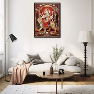 Maa Durga Laminated Photo - 9x11 Inches, Divine Blessings for Home & Office and Temple Decoration Maa Durga Laminated Photo - 9x11 Inches, Divine Blessings for Home & Office and Temple Decoration
