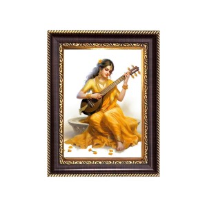 Sri Saraswati Mata Digital Print Photo 6.7x8.7 inches - Vibrant Religious Wall Art for Home, Office and Temple Decor. Sri Saraswati Mata Digital Print Photo 6.7x8.7 inches - Vibrant Religious Wall Art for Home, Office and Temple Decor.
