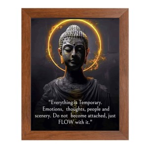 Buddha & His Famous Quote Photo Frame - Brown Frame, Perfect for Office & Wall Decoration, Ideal Gift Buddha & His Famous Quote Photo Frame - Brown Frame, Perfect for Office & Wall Decoration, Ideal Gift