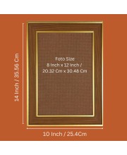 Yamuna Devi Photo Frame - 10x14 Inches, Brown Wooden Frame for Home, Office & Temple Decoration