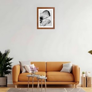 Father and Newborn Baby Black and White Photo | Monochrome Print| Perfect for Home, Nursery, or Gift |Timeless Family Portrait Art