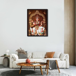 Saraswati Laminated Photo - 5x7 Inches, Divine Blessings for Home & Office and Temple Decoration Saraswati Laminated Photo - 5x7 Inches, Divine Blessings for Home & Office and Temple Decoration
