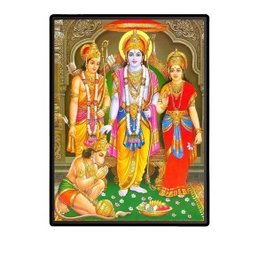 Ram Darbar Laminated Photo - 5x7 Inches, Divine Blessings for Home & Office and Temple Decoration Ram Darbar Laminated Photo - 5x7 Inches, Divine Blessings for Home & Office and Temple Decoration