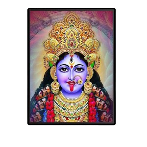 Maa Kali Laminated Photo (13x15 Inches Without glass) Divine Blessings for Table and Walls,Home & Office and Temple Decoration
