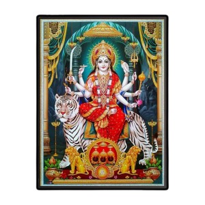 Maa Durga Laminated Photo - 13x15 Inches, Divine Blessings for Home & Office and Temple Decoration