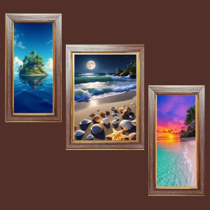 3-Pack The Skyâ€™s Silent Story Photo Frames - 2 Pieces 8x15 Inch & 1 Piece 12x15 Inch - Rustic Wall Art for Home & Office Decor - Botanical Wall Hanging for Living Room, Bedroom, or Workspace