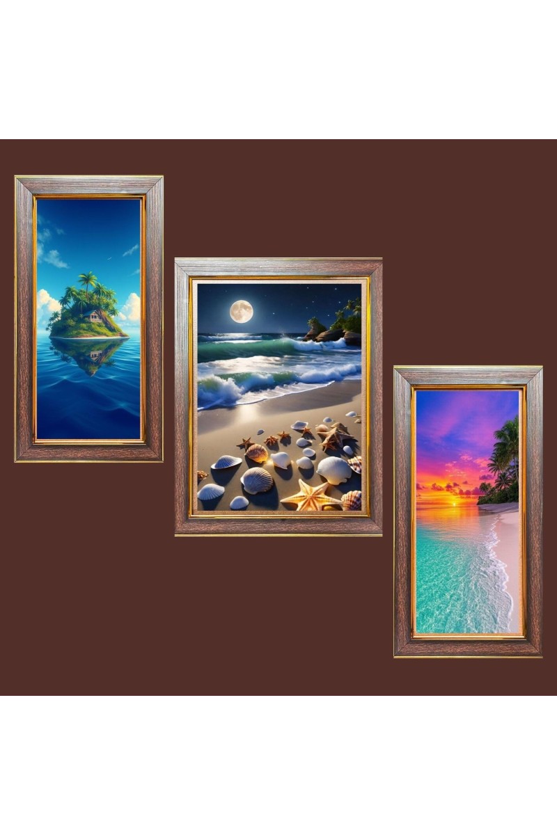 3-Pack The Skyâ€™s Silent Story Photo Frames - 2 Pieces 8x15 Inch & 1 Piece 12x15 Inch - Rustic Wall Art for Home & Office Decor - Botanical Wall Hanging for Living Room, Bedroom, or Workspace