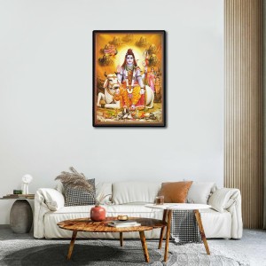 Shiva Family Laminated Photo - 5x7 Inches, Divine Blessings for Home & Office and Temple Decoration Shiva Family Laminated Photo - 5x7 Inches, Divine Blessings for Home & Office and Temple Decoration