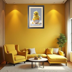 The baby chick is coming out of egg Black Photo Frame Funny Animal and Bird Cartoon Art The baby chick is coming out of egg Black Photo Frame Funny Animal and Bird Cartoon Art