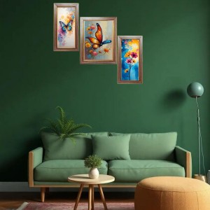 3-Pack Butterflies and flowers painting Photo Frames - 2 Pieces 6x13 Inch & 1 Piece 10x13 Inch - Rustic Wall Art for Home & Office Decor - Botanical Wall Hanging for Living Room, Bedroom, or Wor 3-Pack Butterflies and flowers painting Photo Frames - 2 Pieces 6x13 Inch & 1 Piece 10x13 Inch - Rustic Wall Art for Home & Office Decor - Botanical Wall Hanging for Living Room, Bedroom, or Wor