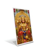 Car Desk/Table Top Panchmukhi Hanuman Acrylic L-Style Photo Stand - 2.5x3.5 Inches, Compact And Stylish Spiritual Display (F6726)