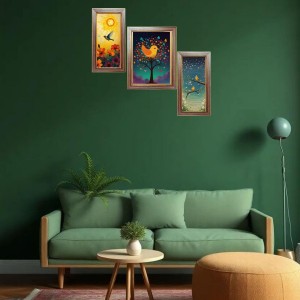 3-Pack Cute birds painting Photo Frames - 2 Pieces 10x17 Inch & 1 Piece 14x17 Inch - Rustic Wall Art for Home & Office Decor - Botanical Wall Hanging for Living Room, Bedroom, or Workspace 3-Pack Cute birds painting Photo Frames - 2 Pieces 10x17 Inch & 1 Piece 14x17 Inch - Rustic Wall Art for Home & Office Decor - Botanical Wall Hanging for Living Room, Bedroom, or Workspace