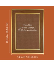 Yamuna Devi Photo Frame - 14x18 Inches, Brown Wooden Frame for Home, Office & Temple Decoration