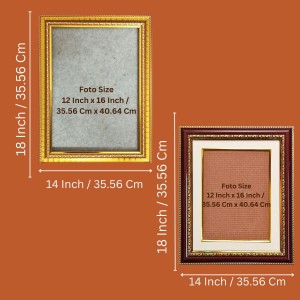 God shiva Photo Frame - 14x18 Inches, Brown Wooden Frame for Home, Office & Temple Decoration