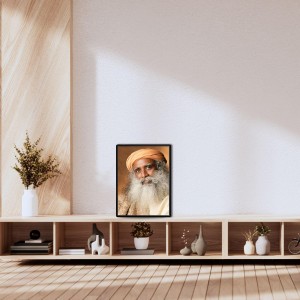 Sadhguru (Jaggi Vasudev) Laminated Photo - 5x7 Inches, Divine Blessings for Home & Office and Temple Decoration
