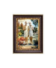 Sri Gaur and Sri Nitai Digital Print Photo 6.7x8.7 inches - Vibrant Religious Wall Art for Home or Office Decor.