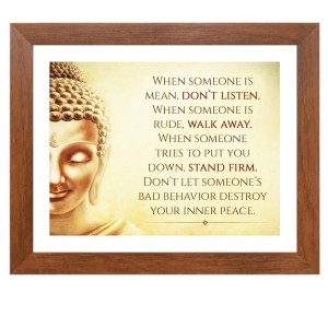 Buddha & His Famous Quote Photo Frame - Brown Frame, Perfect for Office & Wall Decoration, Ideal Gift Buddha & His Famous Quote Photo Frame - Brown Frame, Perfect for Office & Wall Decoration, Ideal Gift