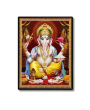 Sri Ganesh Laminated Photo (13x15 Inches Without glass) Divine Blessings for Table and Walls,Home & Office and Temple Decoration