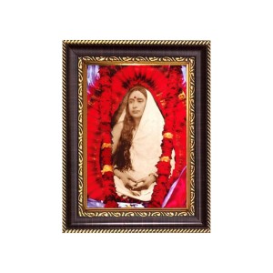 Sri Maa Sarada Devi Digital Print Photo 6.7x8.7 inches - Vibrant Religious Wall Art for Home, Office and Temple Decor.