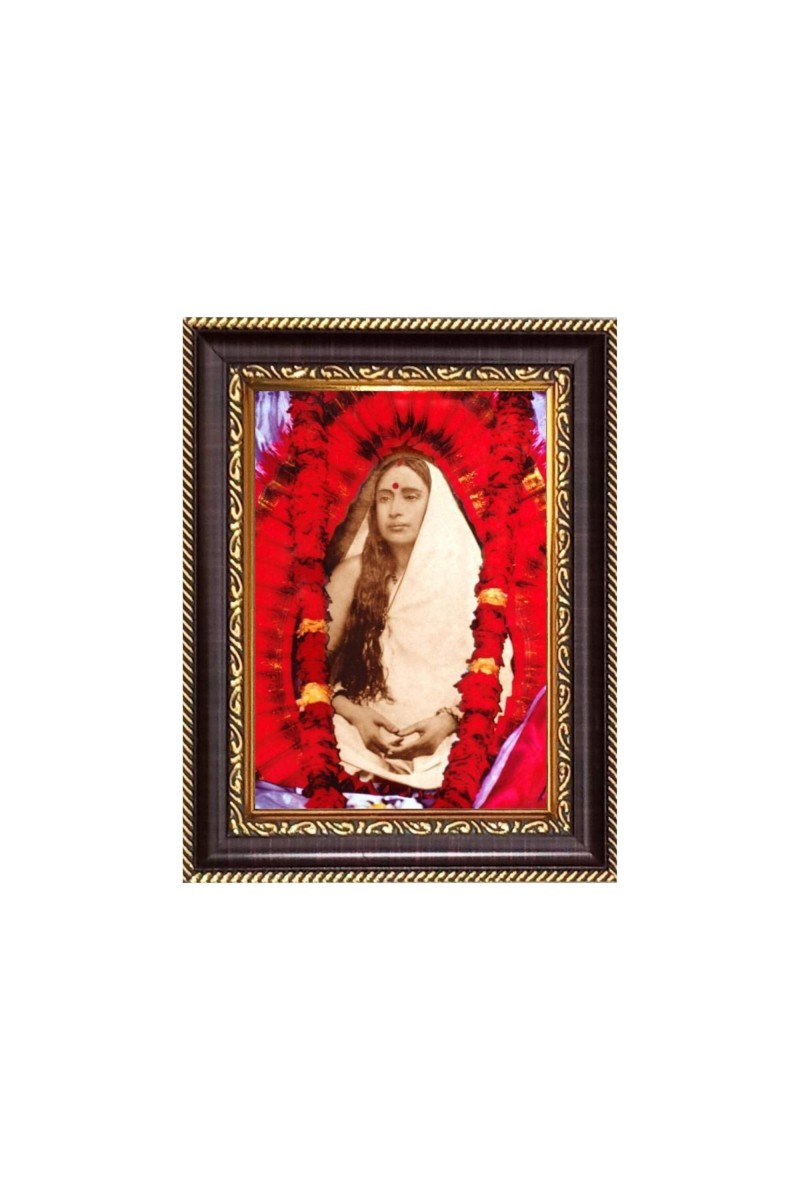 Sri Maa Sarada Devi Digital Print Photo 6.7x8.7 inches - Vibrant Religious Wall Art for Home, Office and Temple Decor.