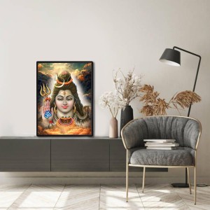 Shiva Laminated Photo - 7x9 Inches, Divine Blessings for Home & Office and Temple Decoration Shiva Laminated Photo - 7x9 Inches, Divine Blessings for Home & Office and Temple Decoration