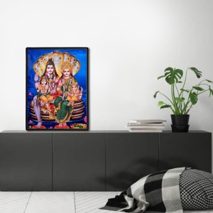 Shiva Family Laminated Photo - 5x7 Inches, Divine Blessings for Home & Office and Temple Decoration Shiva Family Laminated Photo - 5x7 Inches, Divine Blessings for Home & Office and Temple Decoration