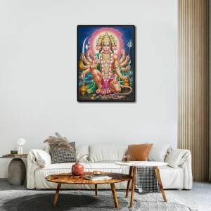 Panchamukhi Hanuman Laminated Photo - 5x7 Inches, Divine Blessings for Home & Office and Temple Decoration