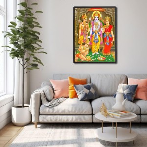 Ram Darbar Laminated Photo - 5x7 Inches, Divine Blessings for Home & Office and Temple Decoration Ram Darbar Laminated Photo - 5x7 Inches, Divine Blessings for Home & Office and Temple Decoration