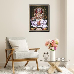 Saraswati Laminated Photo - 5x7 Inches, Divine Blessings for Home & Office and Temple Decoration Saraswati Laminated Photo - 5x7 Inches, Divine Blessings for Home & Office and Temple Decoration