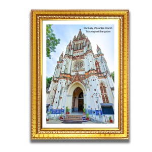 Our Lady of Lourdes Church Church Photo Frame, Beautiful Elegant Framed Wall Art of Iconic Cathedral