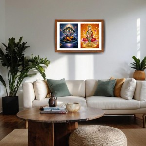 Lord vishnu and goddes lakshmi Photo Frame - 11x15Inches - Spiritual Artwork for Home Wall Decoration, Puja Room and Office Decoration and Gifting Lord vishnu and goddes lakshmi Photo Frame - 11x15Inches - Spiritual Artwork for Home Wall Decoration, Puja Room and Office Decoration and Gifting