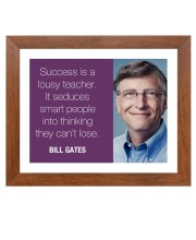 Bill Gates & Famous Quote Brown Frame, 16x20InchesInspirational Wall Art for Office, Home DecorIdeal Spiritual Gift