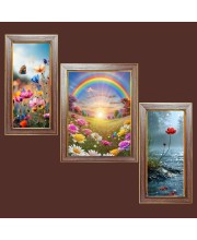 3-Pack Elegant Rainbow view Photo Frames - 2 Pieces 10x17 Inch & 1 Piece 14x17 Inch - Rustic Wall Art for Home & Office Decor - Botanical Wall Hanging for Living Room, Bedroom, or Workspace 3-Pack Elegant Rainbow view Photo Frames - 2 Pieces 10x17 Inch & 1 Piece 14x17 Inch - Rustic Wall Art for Home & Office Decor - Botanical Wall Hanging for Living Room, Bedroom, or Workspace